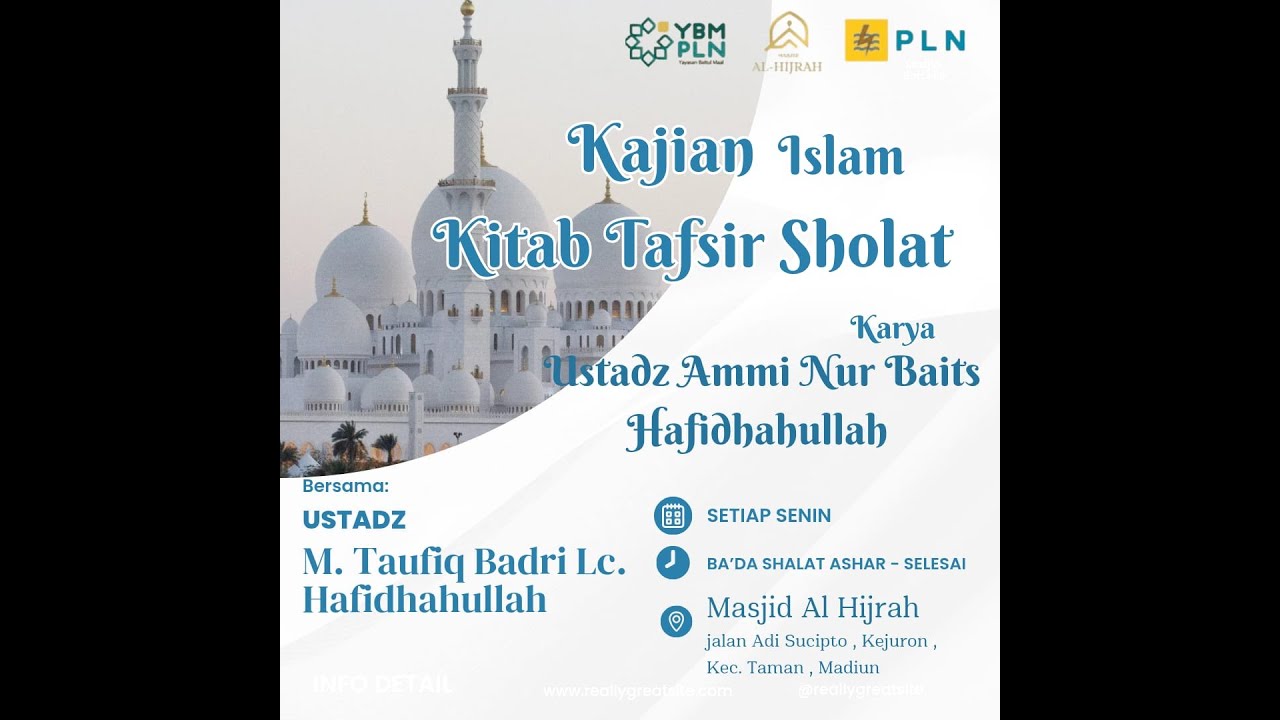 [LIVE] Tafsir Shalat | Ustadz Mochamad Taufiq Badri, Lc