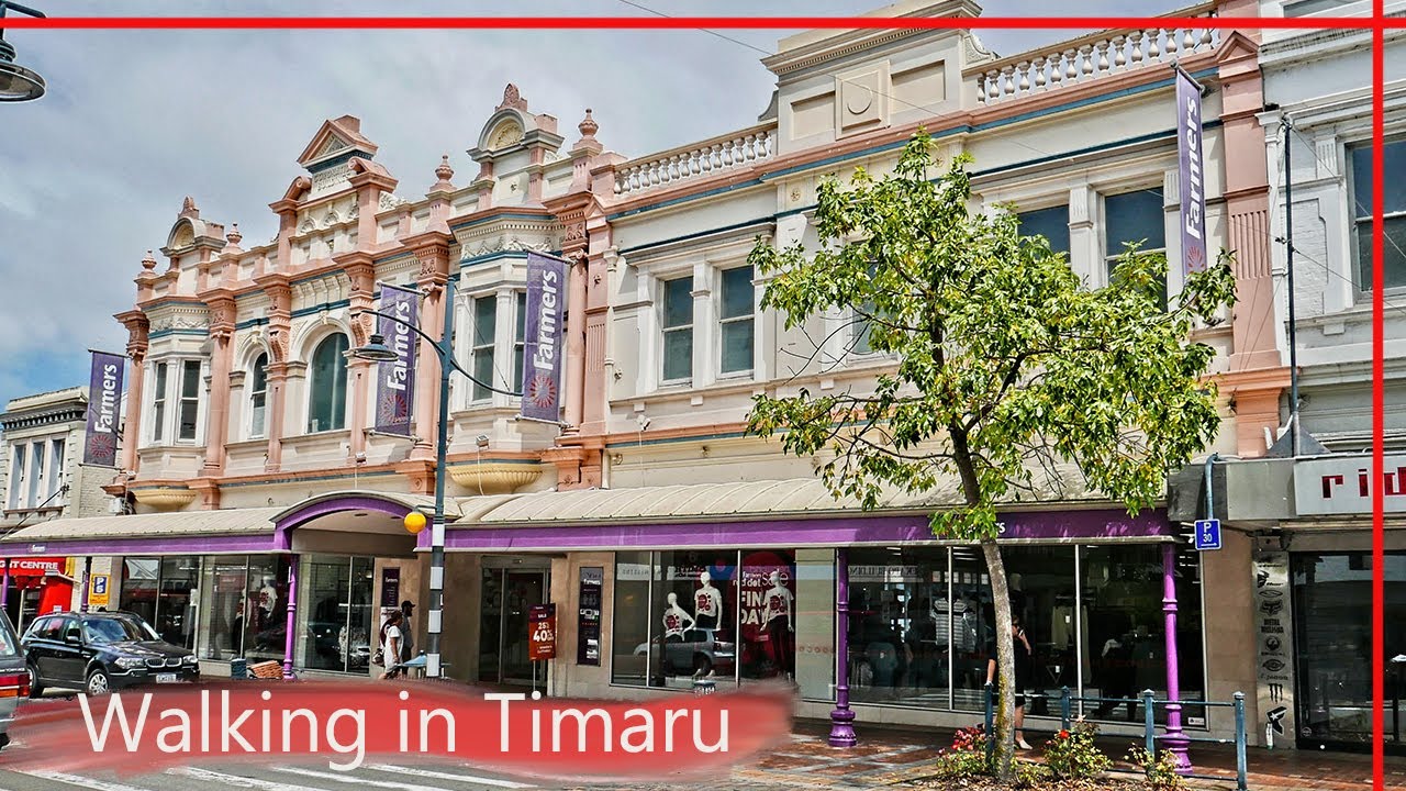 [4K] Timaru - Walking Tour, Canterbury, New Zealand