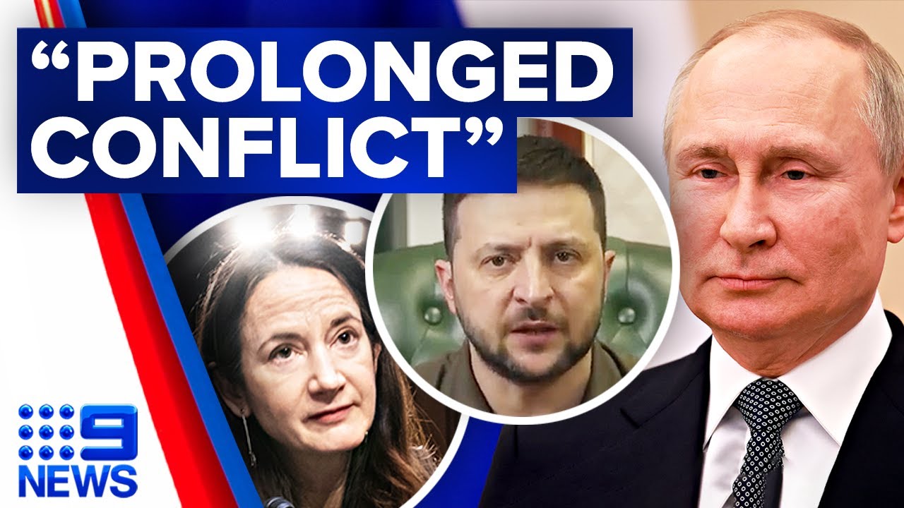 US warns Putin is preparing for 'prolonged conflict' in Ukraine war | 9 News Australia