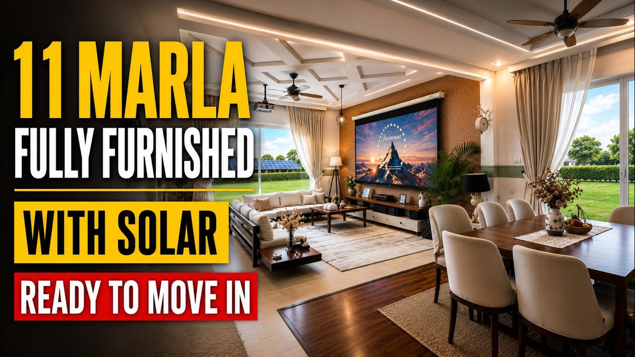 11 Marla Fully Furnished Smart Villa For Sale in DHA 1 Islamabad | 10kW Solar | Ready to Movement 