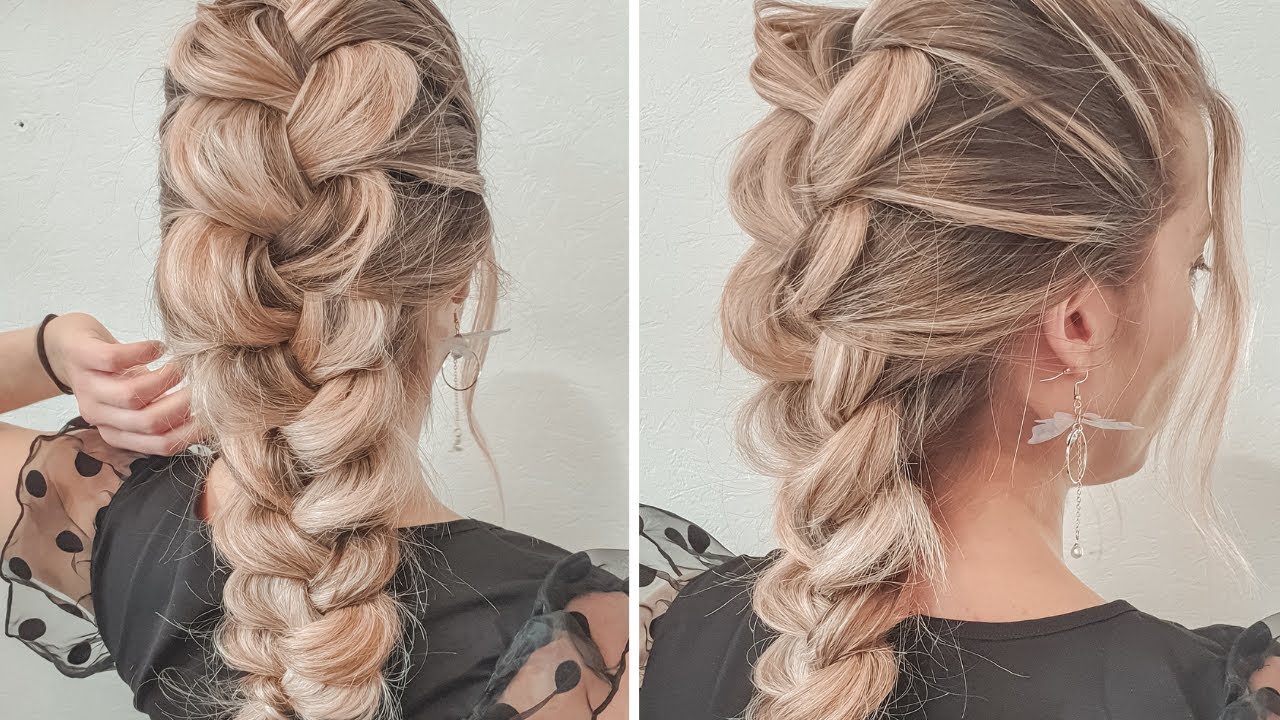 TRESSE MAXI VOLUME - Tuto tresse collée simple à faire sur soi même - tresse française facile