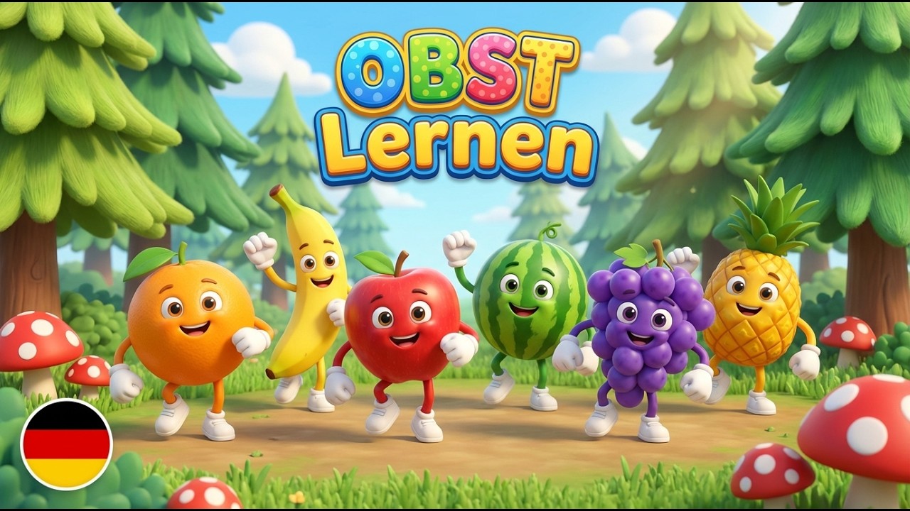 Obst Lernen für Babys & Kleinkinder 🍌🍓 Entdecke Bunte Früchte | Kinderlieder zum Mitsingen