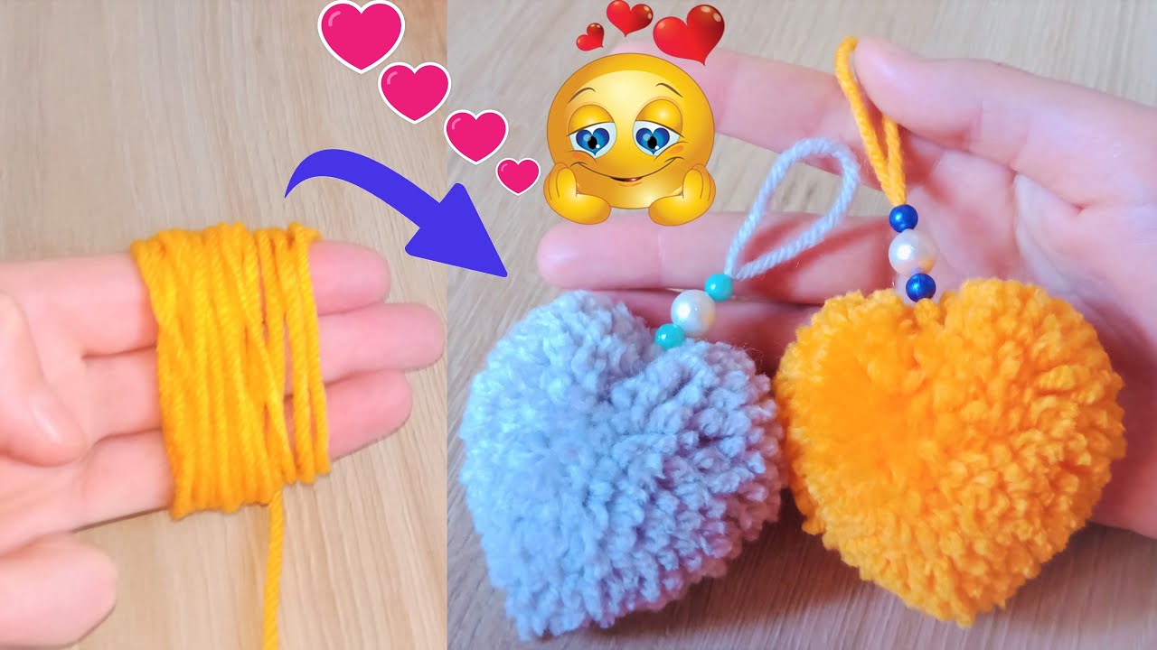 Amazing Valentine's Day Gift | Easy Pom Pom Heart |How to Make Yarn Heart |cœur à Pom Pom S-Valentin