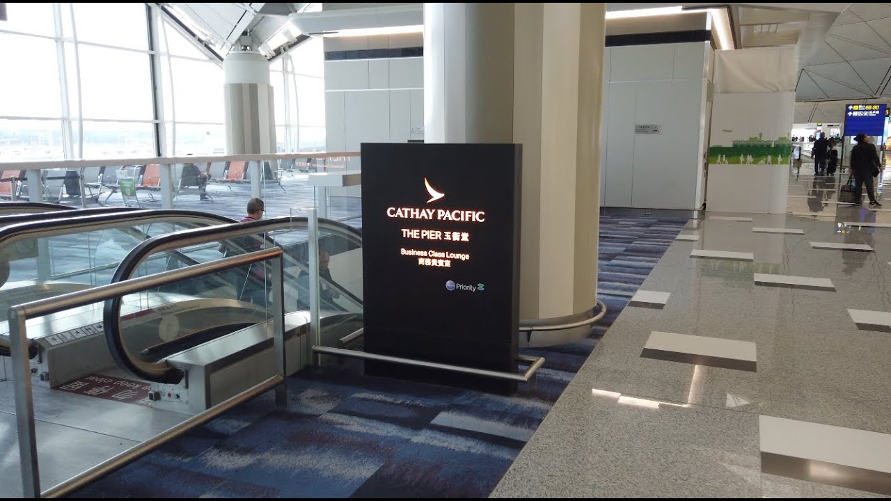 The Pier Business Class Lounge Tour Review Hong Kong Airport | Cathay Pacific