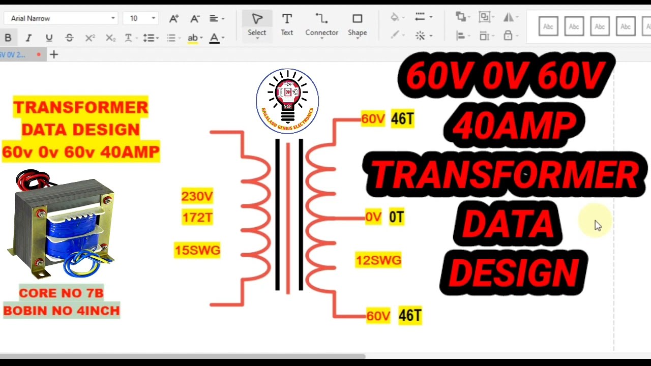 60 v 0v   60v  40amp transformer data