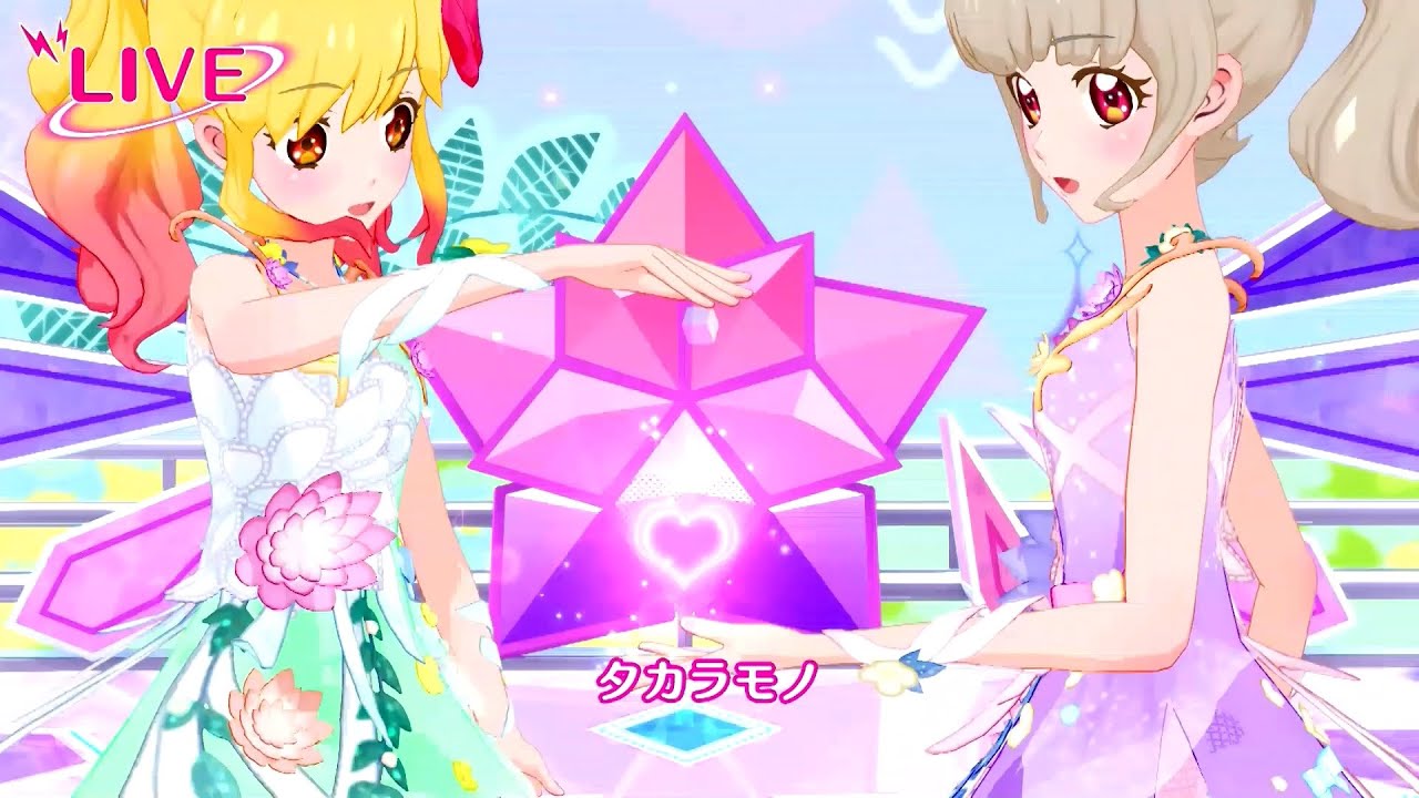 【アイカツプラネット！】虹野ゆめ＆姫石らき ユニットドレス①（上画面）【DCDアイカツ】