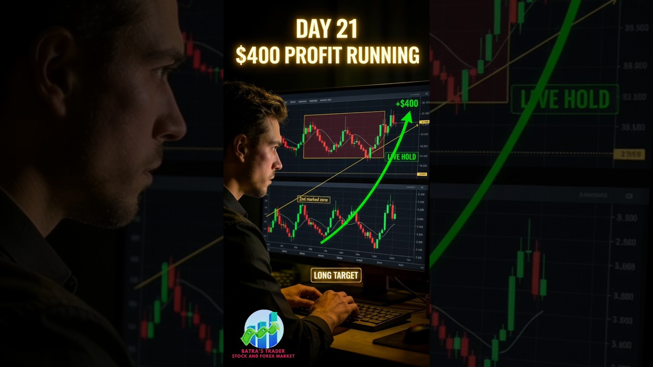 Day 21 | XAUUSD Running Trade | $400+ Profit
