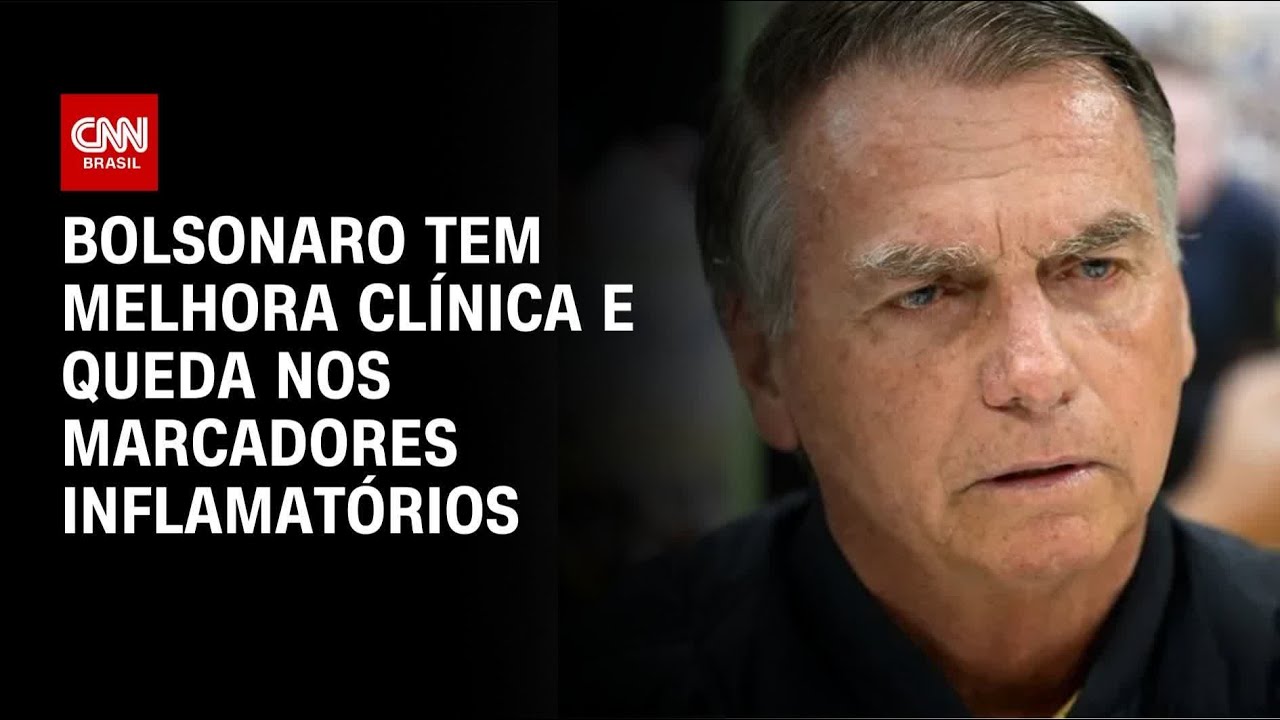 Bolsonaro tem melhora clínica e queda nos marcadores inflamatórios | CNN 360°