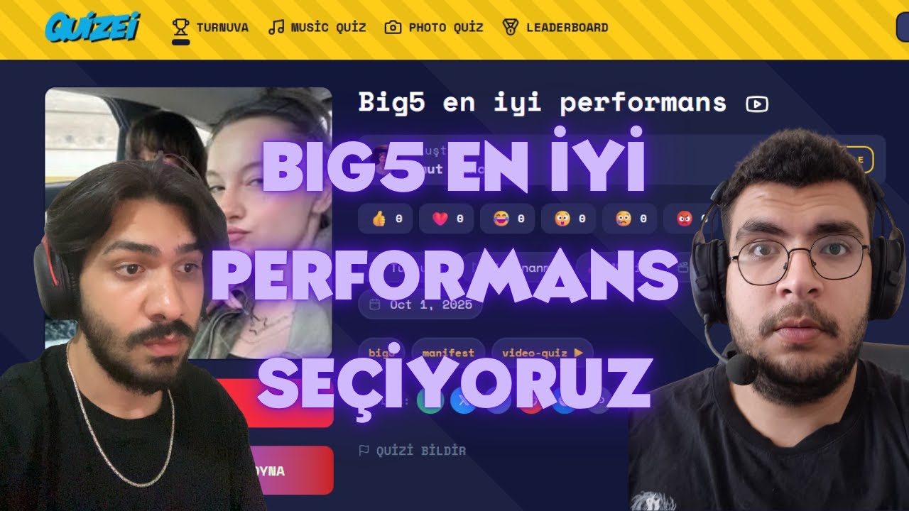 umutvalper En İyi Big5 Performansı Seçiyor (Quizei)