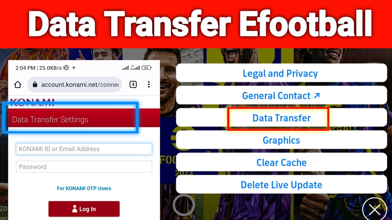 How To Data Transfer E Football | New Update