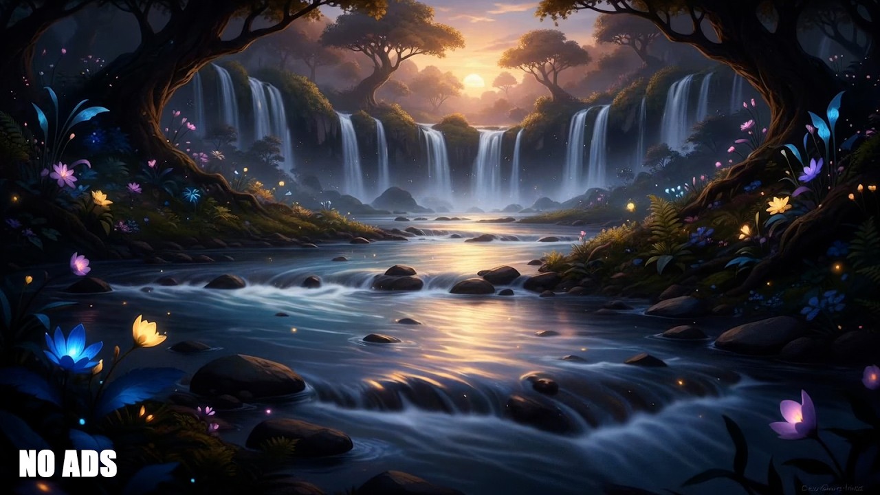 Sleep Instantly with River Sounds & Gentle Piano 🎹🌙 | Relaxing Night Ambience