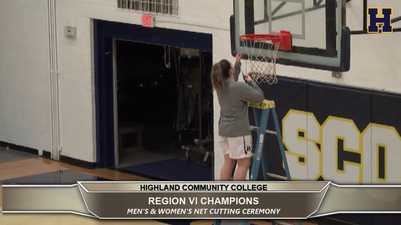 Basketball: Net Cutting Celebration for Regional Champions