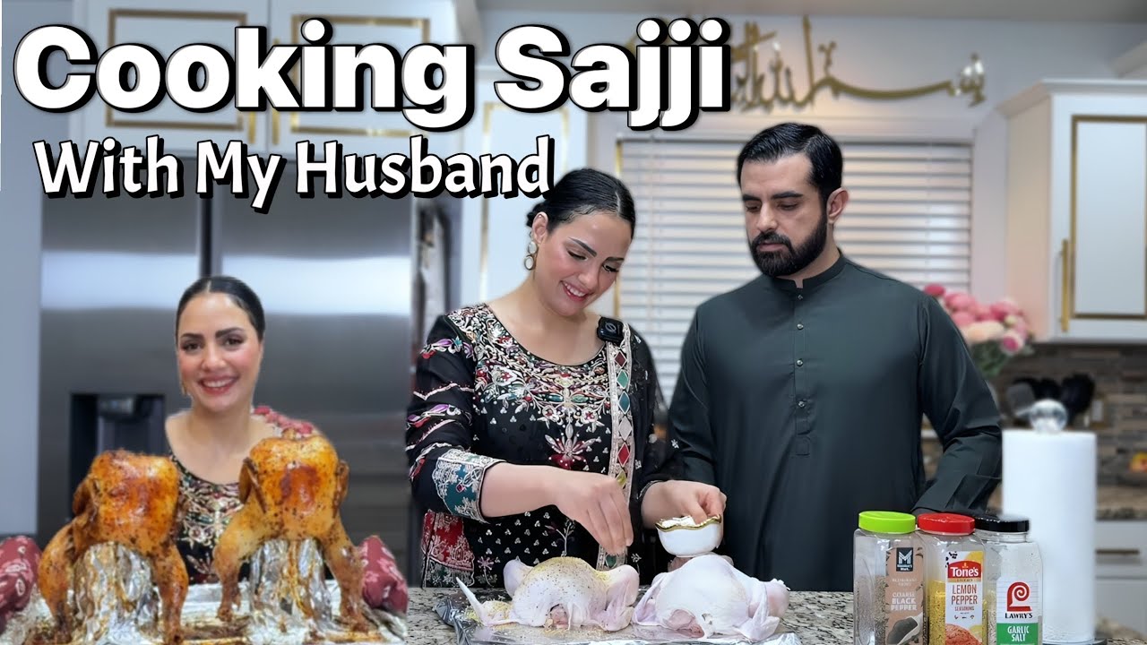 Cooking Chicken Sajji & Rice With My Husband | Family Cooking Vlog