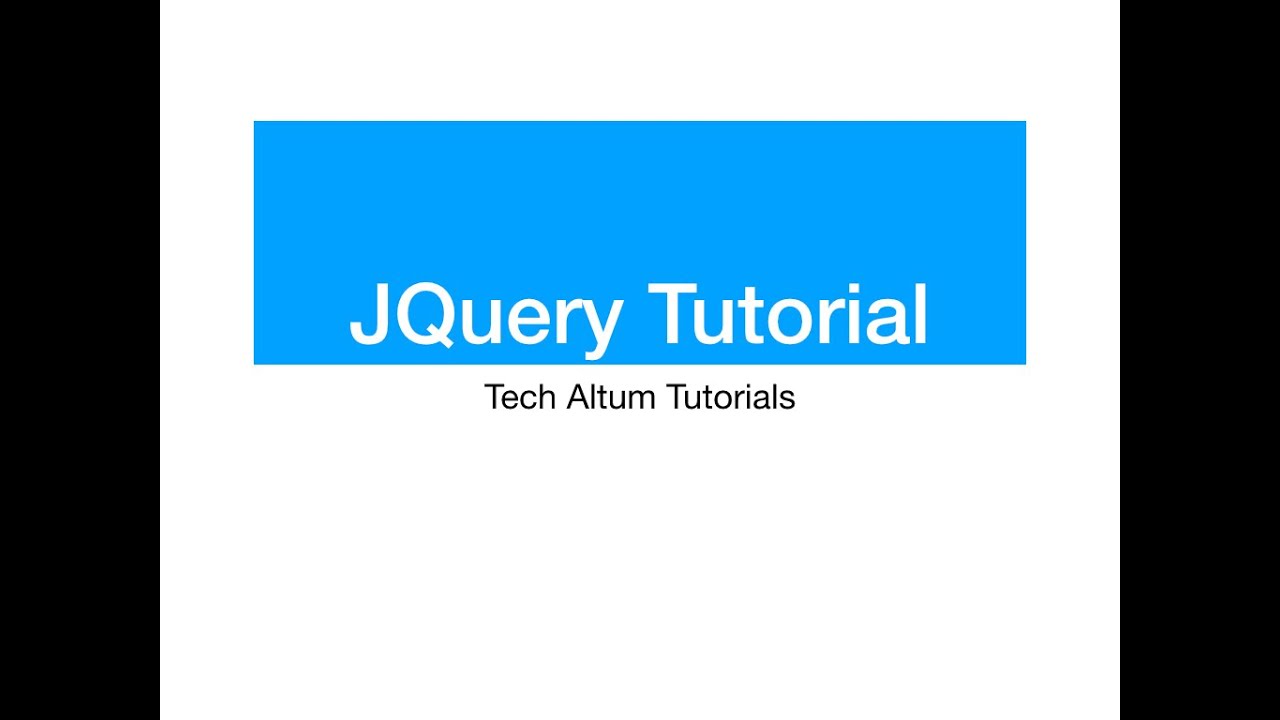 Jquery Tutorial. Download Jquery