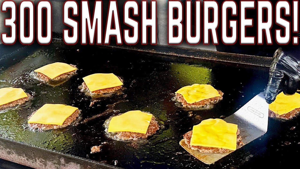THEY EARNED THIS! MAKING 300 SMASHBURGERS ON THE GRIDDLE FOR MY STUDENTS! HUGE GRIDDLE TAILGATE COOK