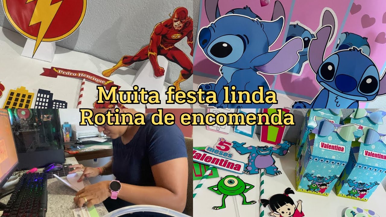 PRIMEIRA ROTINA DE PRODUÇÃO COM O NOVO COMPUTADOR - Rotina de encomendas papelaria personalizada