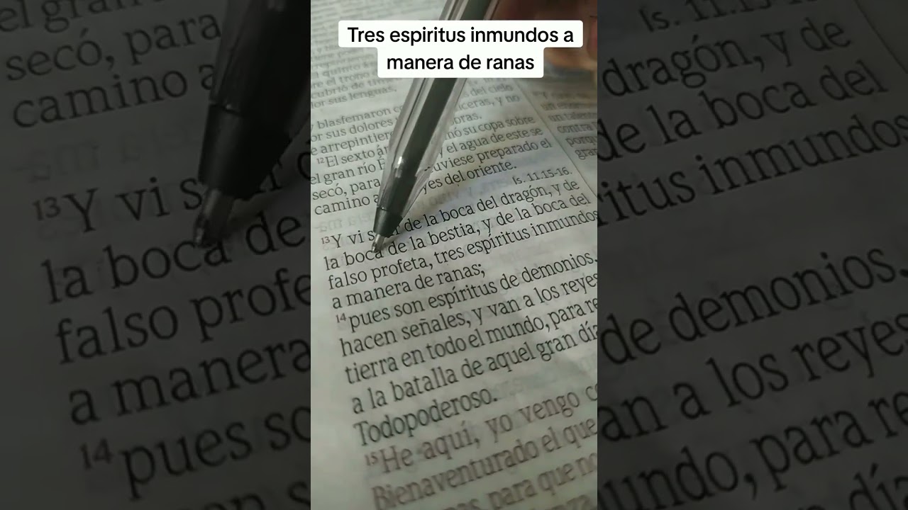 Tres esp&iacute;ritus inmundos a manera de ranas