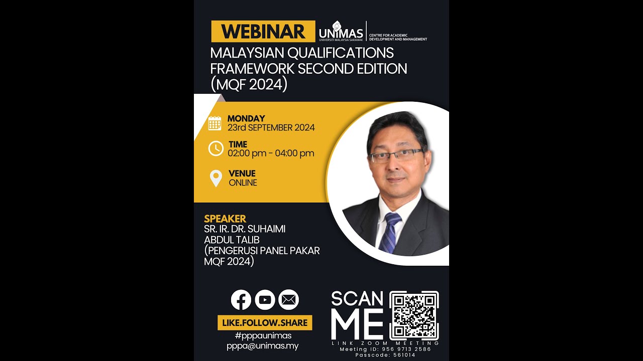 Webinar Malaysian Qualifications Framework Second Edition(MQF 2024)