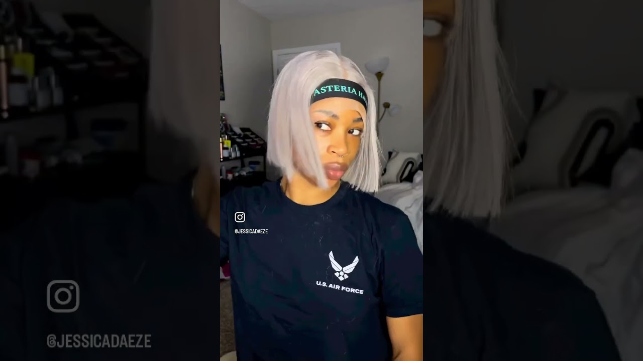 Grey Bob Wig Install ft. Asteria Hair from amazon