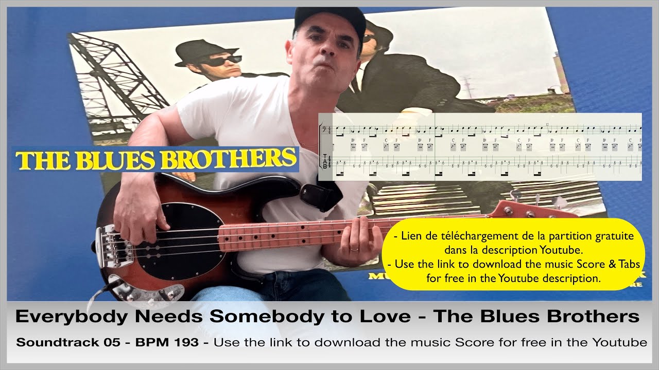 Everybody Needs Somebody to Love  - The Blues Brothers - Movie Soundtrack 05 - bass cover with tabs