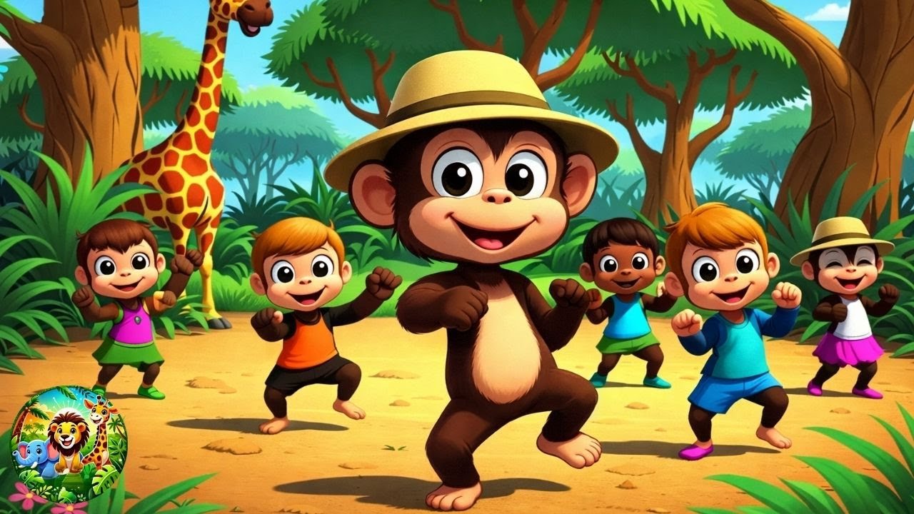 DANCE & MOVE with the MONKEY | Kids Safari Dance Song