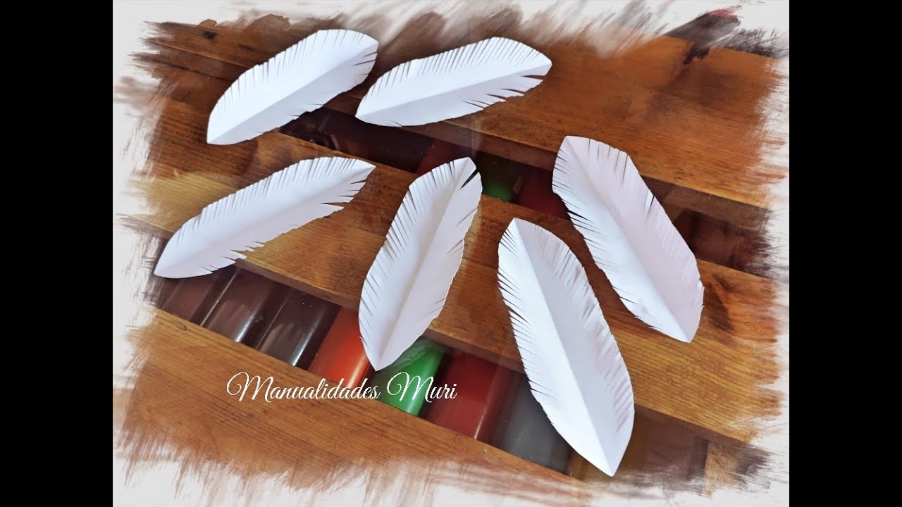 Manualidades, Como hacer Plumas de Papel.