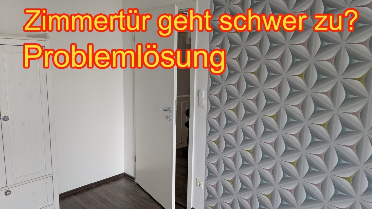 Zimmertür geht schwer zu? So stellst du sie richtig ein! (ganz einfach)