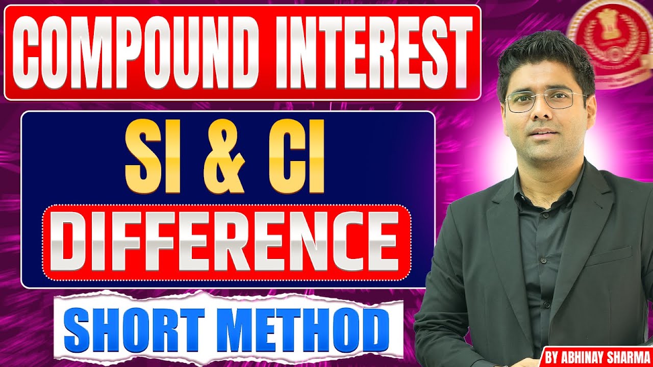 How to solve difference of SI & CI  based questions in seconds BY ABHINAY SHARMA