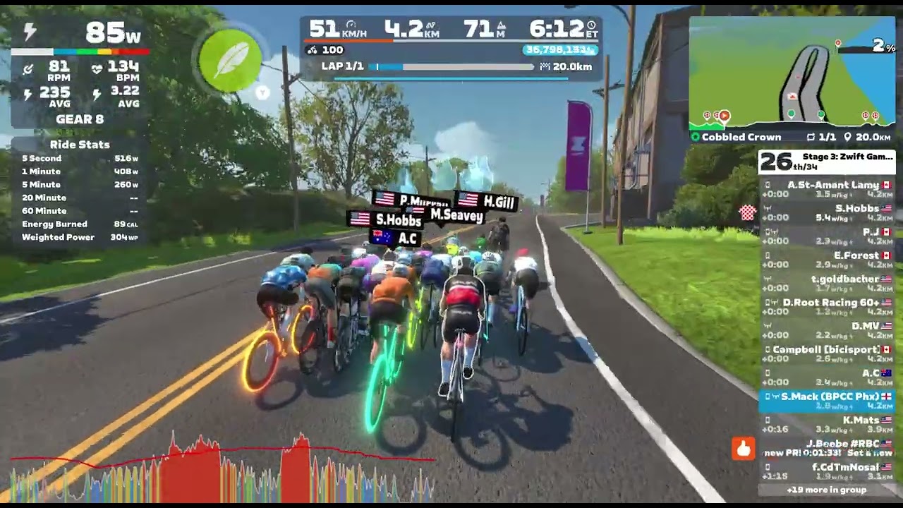 Take 2 - Top 10 //Stage 3: Zwift Games: Cobbled Crown // ZS 520 to 650 // Zwift
