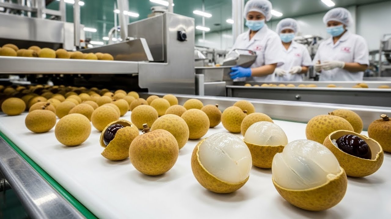 Inside a High-Tech Dried Longan Factory: From Fresh Longans to Premium Packaged (Full Process)