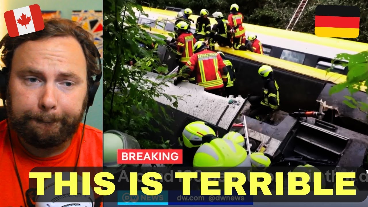 Canadian Reacts to Derailed train in southern Germany