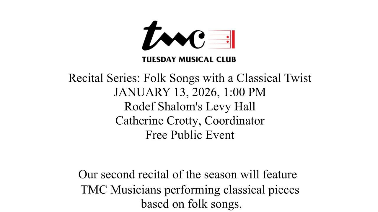 Recital Series: Folk Songs with a Classical Twist