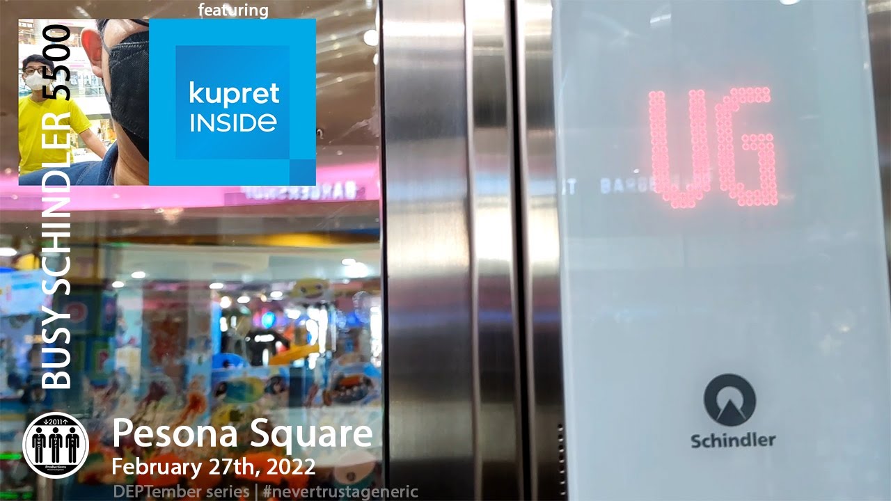 BUSY + GUIDED! Schindler 5500 Scenic Lifts / Elevators at Pesona Square, Depok, West Java