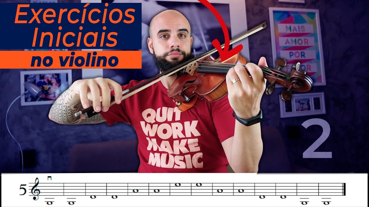 Como Tocar Violino | Primeiros exercícios no violino | Aula 2