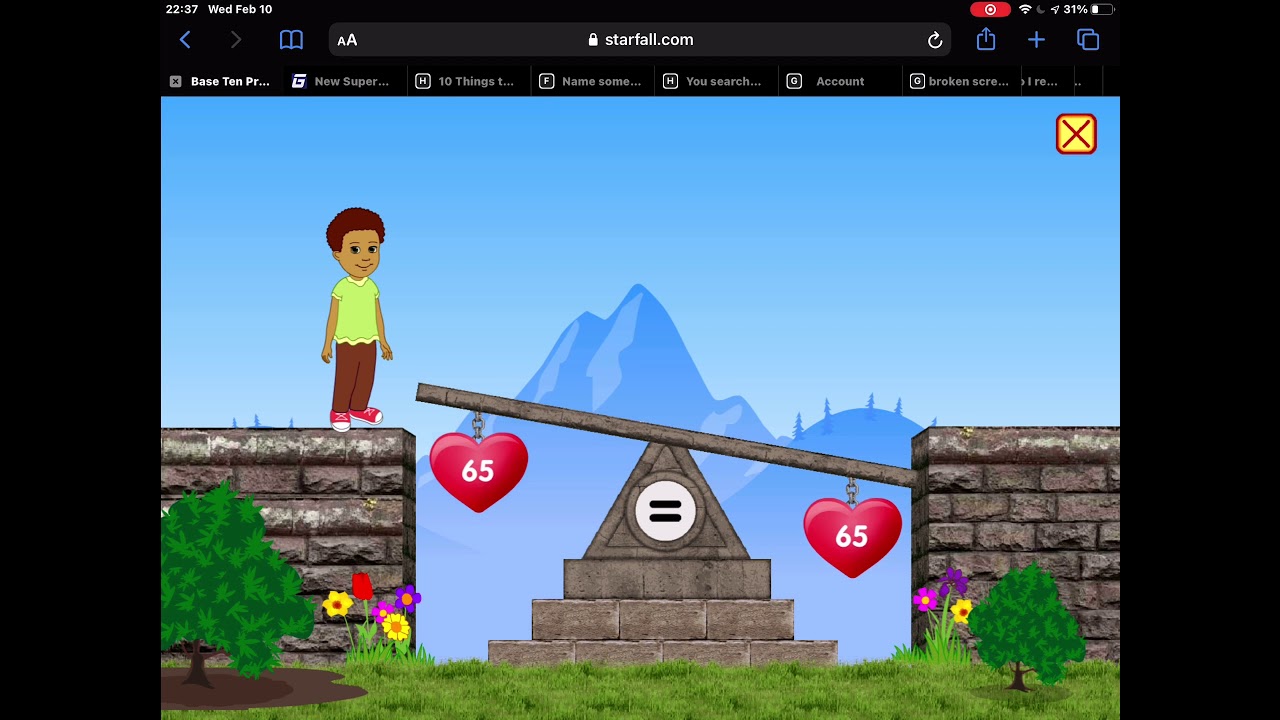 Starfall Math Journey: Valentines’s Day