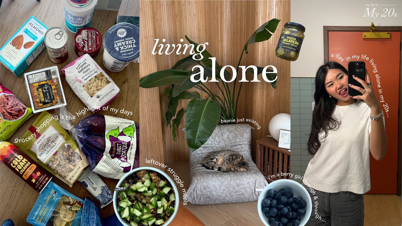 Дневники жизни в одиночестве 🧸🧺 | моя программа тренировок, улов Trader Joe и то, что я ем + мини...