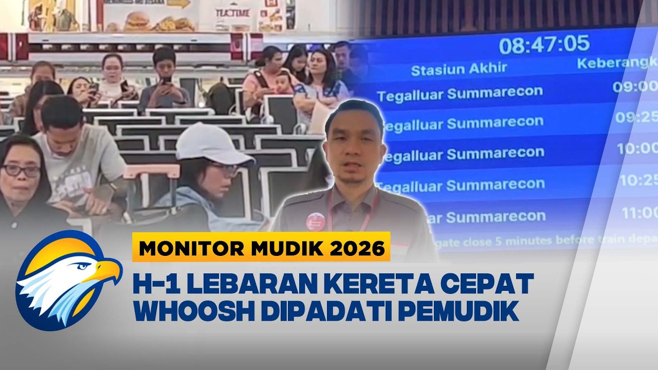 Monitor Mudik - Kereta Cepat Whoosh Padat Penumpang Jelang Lebaran 1447 H
