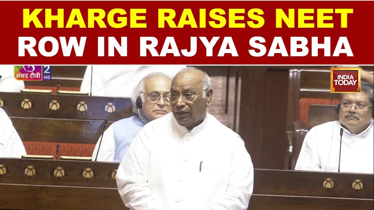Parliament Monsoon Session: RS Adjourned After Kharge Raises NEET Paper Leak, Jantar Mantar Protest