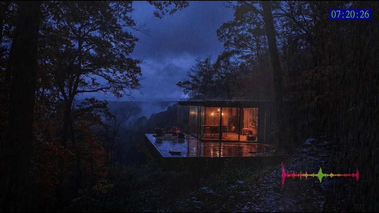 Rain Forest Rain Sounds and Soft Piano Music for Sleeping All Night