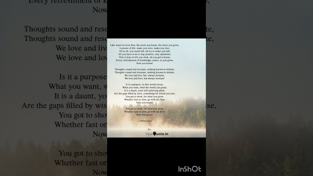 Now you know by Pushkal Singh 