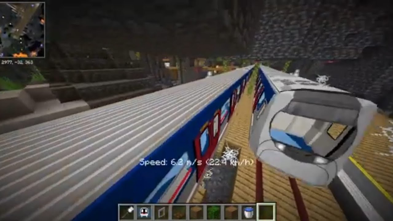 MTR S2 Route.1 Minecraft Transit Railway 1.18.2 : Plain FR line (Train View)