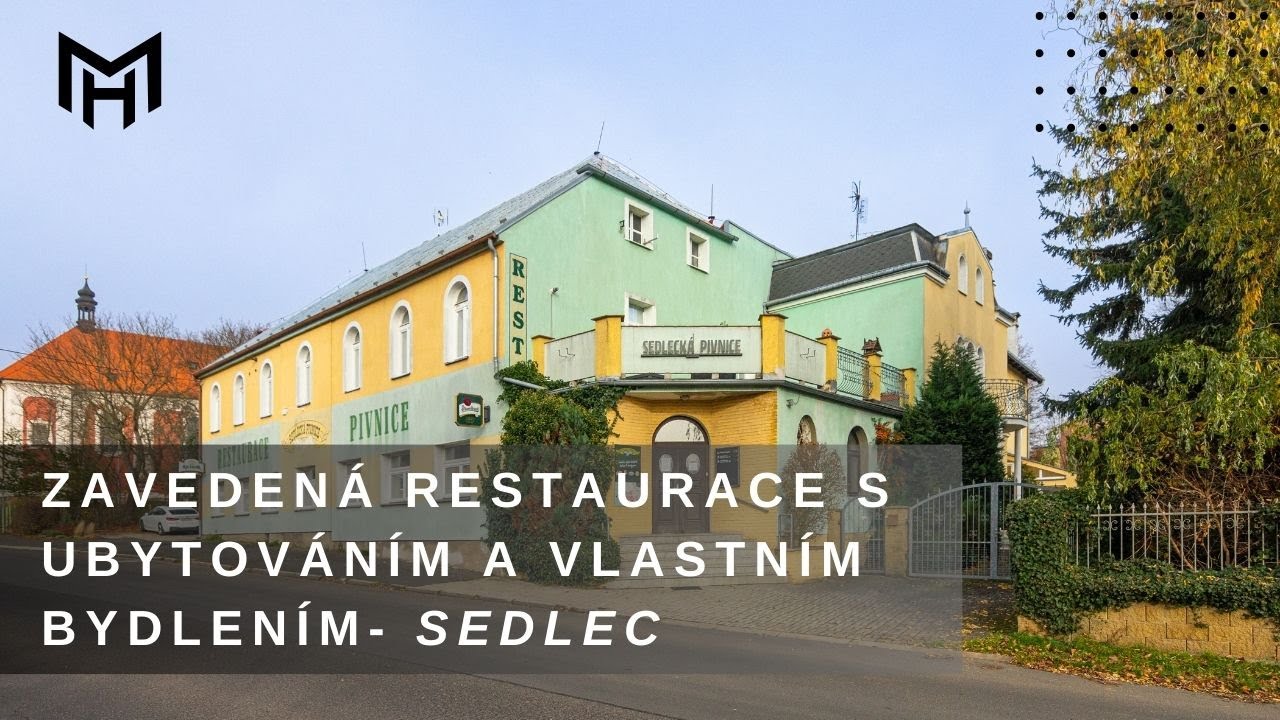 Zavedená restaurace s ubytováním a vlastním bydlením. Sedlec.
