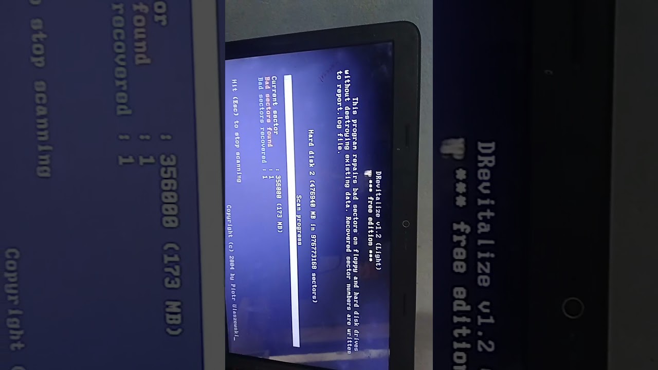 harddisk repair bad sectors