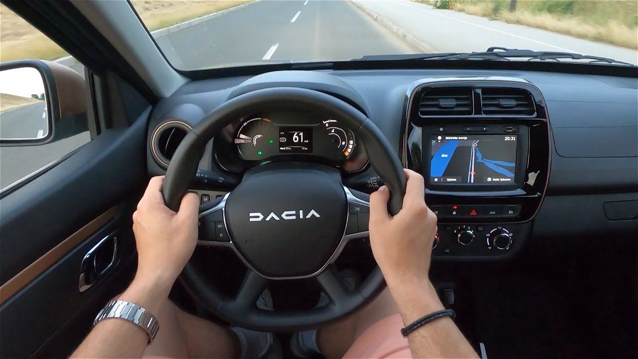 2023 Dacia Spring Extreme [65 HP, 26.8 kWh] POV test ride and details #102 CARiNIK