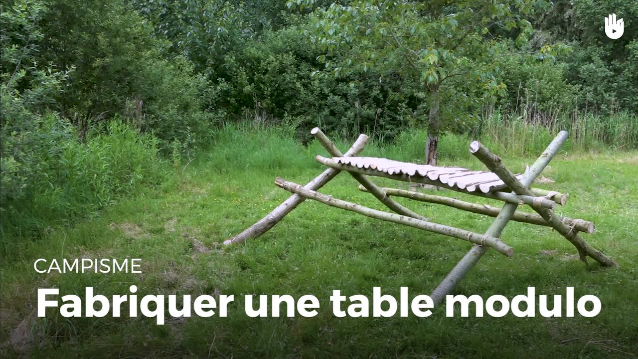 Fabriquer une table modulo | Construire des installations en forêt