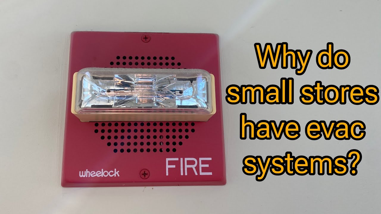 Why do some small stores have voice evac fire alarm systems?