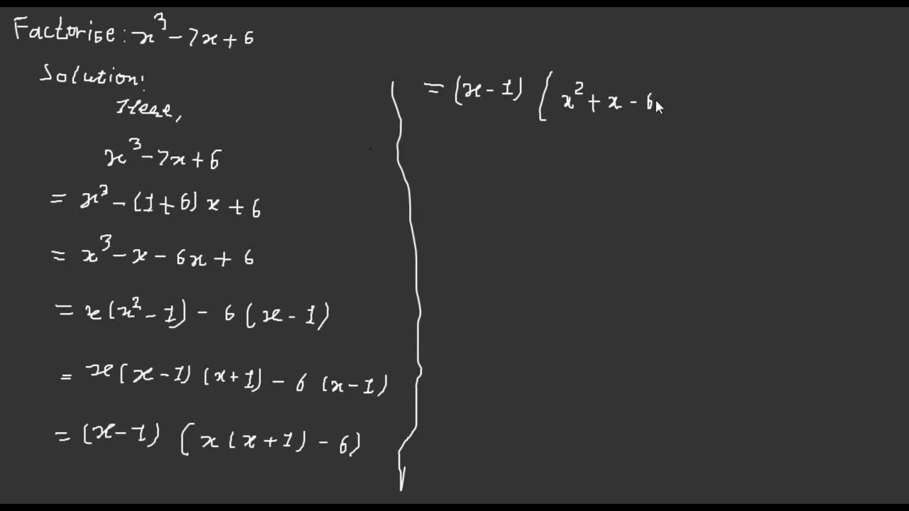 Factorize  x^3-7x+6