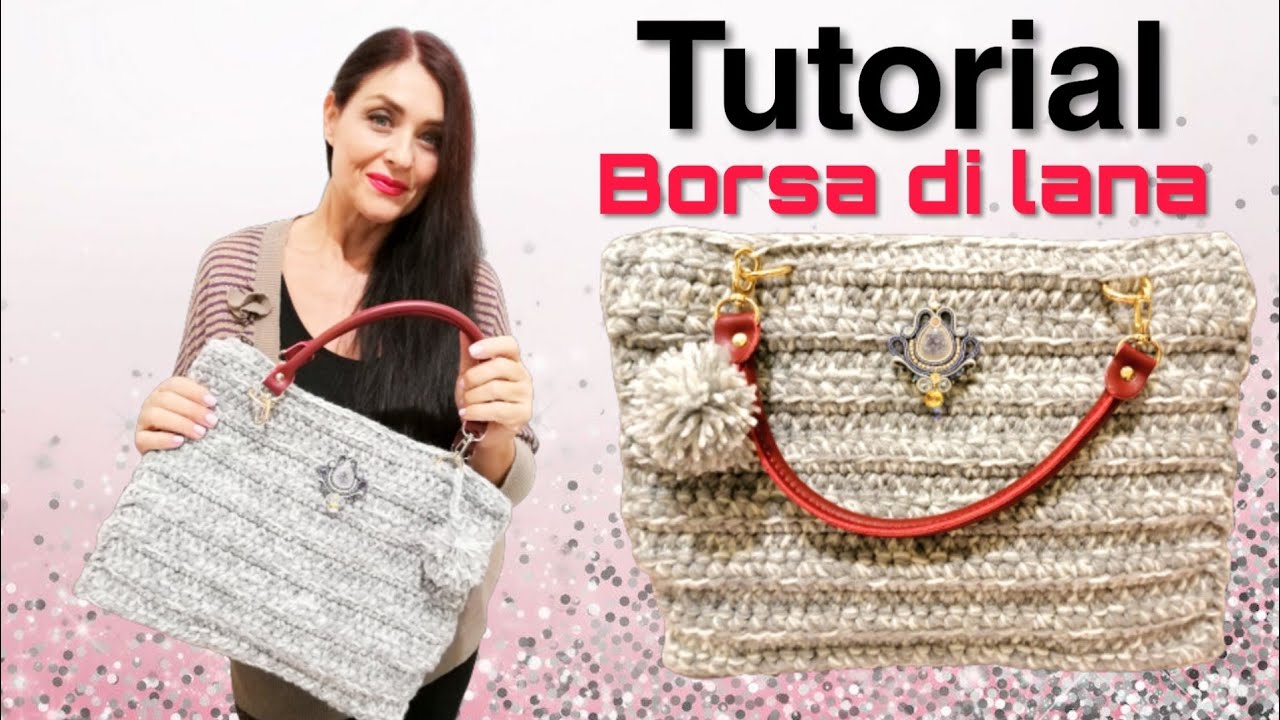 Tutorial borsa di lana - punto alto collegato- uncinetto