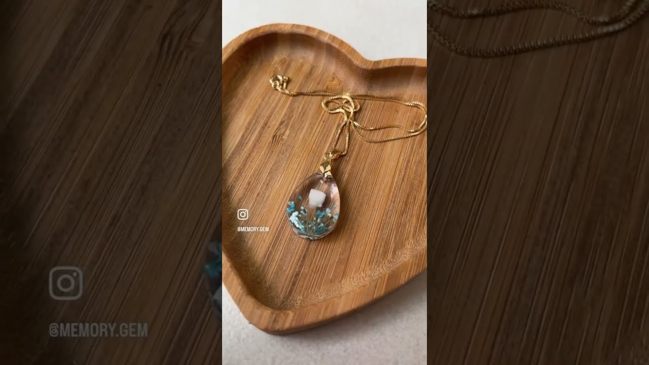 A Baby Tooth Turned into a Beautiful Pendant! #jewelry #resinart