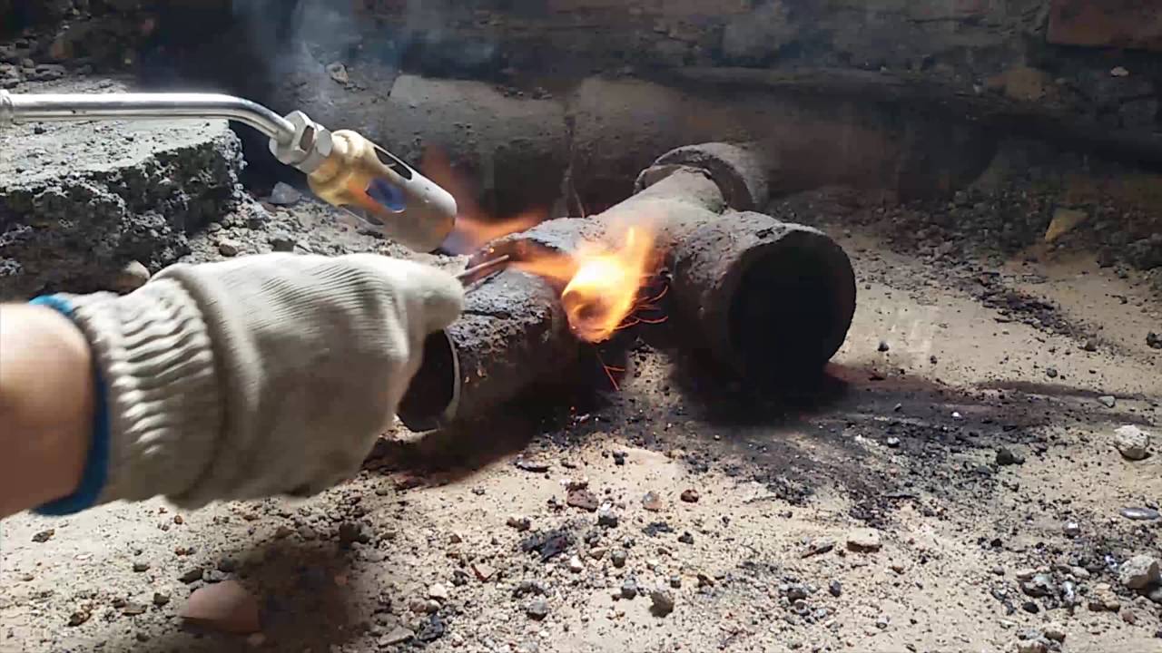 Ketaus vamzdžio numontavimas